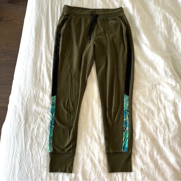 PINK Green Sweatpants - Picture 1 of 6
